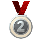 How emoji 2nd place medal displayed on Huawei