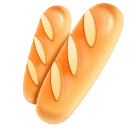 How emoji baguette bread displayed on Huawei