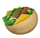 How emoji stuffed flatbread displayed on Huawei