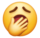 How emoji yawning face displayed on Huawei