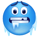 How emoji cold face displayed on Huawei