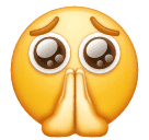 How emoji pleading face displayed on Huawei