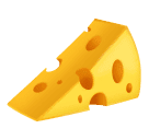 How emoji cheese wedge displayed on Huawei