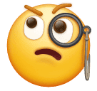 How emoji face with monocle displayed on Huawei