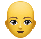 How emoji person: bald displayed on Huawei