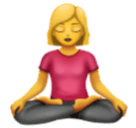 How emoji woman in lotus position displayed on Huawei