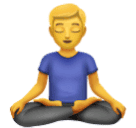 How emoji man in lotus position displayed on Huawei