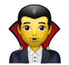 How emoji man vampire displayed on Huawei