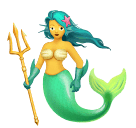 How emoji mermaid displayed on Huawei