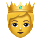 How emoji person with crown displayed on Huawei