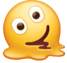 How emoji melting face displayed on Huawei