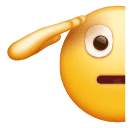 How emoji saluting face displayed on Huawei