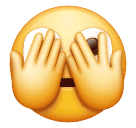 How emoji face with peeking eye displayed on Huawei