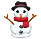 How emoji snowman without snow displayed on Huawei