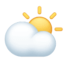 How emoji sun behind cloud displayed on Huawei