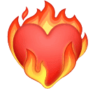 How emoji heart on fire displayed on Huawei