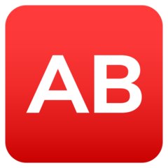 How emoji AB button (blood type) displayed on Joypixels