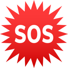 How emoji SOS button displayed on Joypixels