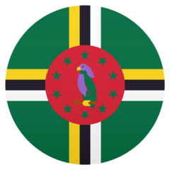 How emoji flag: Dominica displayed on Joypixels