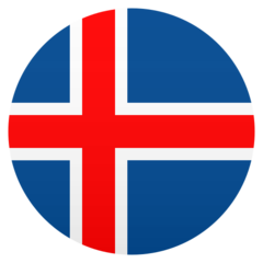 How emoji flag: Iceland displayed on Joypixels