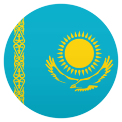 How emoji flag: Kazakhstan displayed on Joypixels