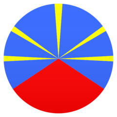 How emoji flag: Réunion displayed on Joypixels