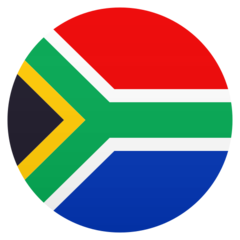 How emoji flag: South Africa displayed on Joypixels