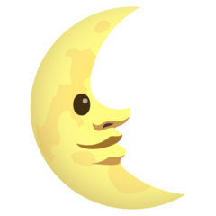 How emoji last quarter moon face displayed on Joypixels