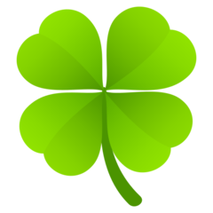 How emoji four leaf clover displayed on Joypixels