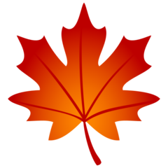 How emoji maple leaf displayed on Joypixels