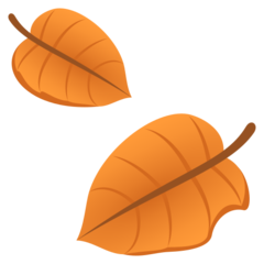 How emoji fallen leaf displayed on Joypixels