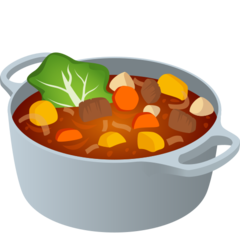 How emoji pot of food displayed on Joypixels