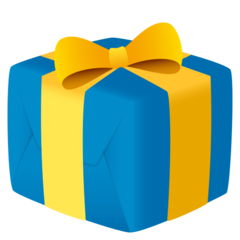 How emoji wrapped gift displayed on Joypixels