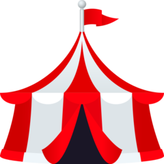 How emoji circus tent displayed on Joypixels