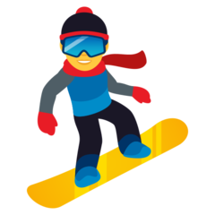 How emoji snowboarder displayed on Joypixels