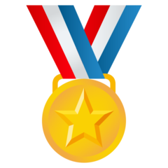 How emoji sports medal displayed on Joypixels