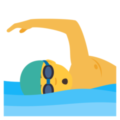 How emoji man swimming displayed on Joypixels