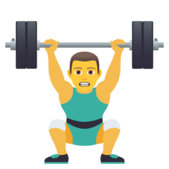 How emoji man lifting weights displayed on Joypixels