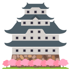 How emoji Japanese castle displayed on Joypixels