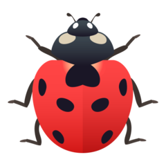 How emoji lady beetle displayed on Joypixels