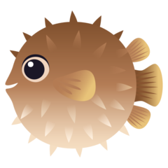 How emoji blowfish displayed on Joypixels