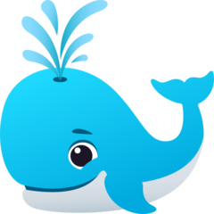 How emoji spouting whale displayed on Joypixels