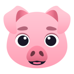 How emoji pig face displayed on Joypixels