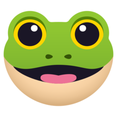 How emoji frog displayed on Joypixels