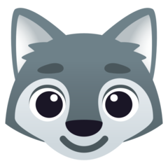 How emoji wolf displayed on Joypixels