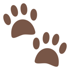 How emoji paw prints displayed on Joypixels