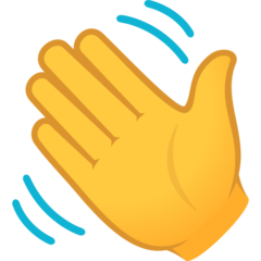 How emoji waving hand displayed on Joypixels