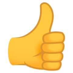 How emoji thumbs up displayed on Joypixels