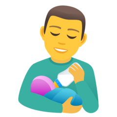 How emoji man feeding baby displayed on Joypixels