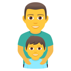 How emoji family: man, boy displayed on Joypixels